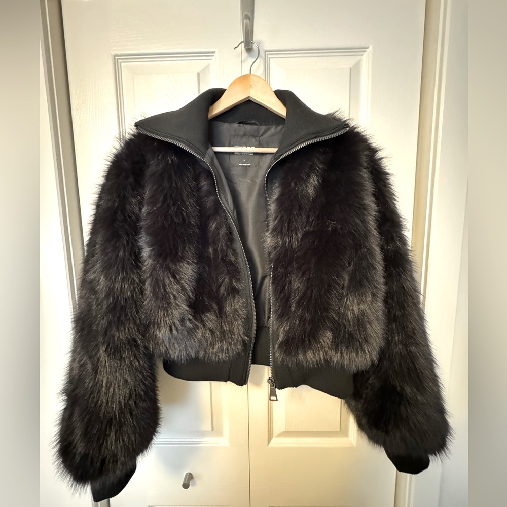 Faux fur jacket size large